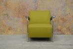 ZGANieuw! limekleurige stoffen Leolux Scylla design fauteuil, Stof, Leolux, Design, 75 tot 100 cm
