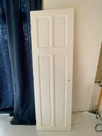 Oude opgeknapte houten paneeldeur, Ophalen, Gebruikt, Minder dan 80 cm, Binnendeur