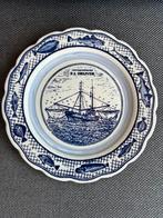 Delfts Blauw bord zeevisgroothandel P.J. Drijver., Ophalen