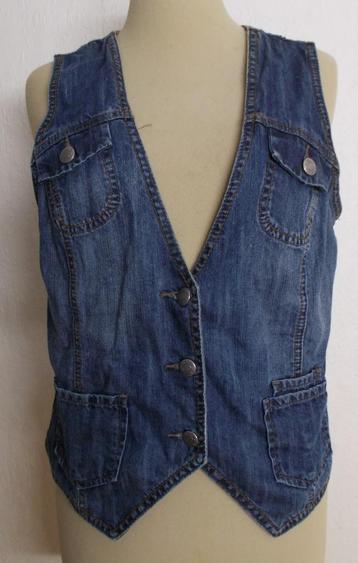 Stoer blauw spijker gilet! M beschikbaar voor biedingen