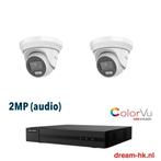 2MP Hikvision ColorVu 4CH HD TVI set/4CH DVR +2x camera