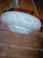 Antieke hanglamp met marmer glas periode 1930, Antiek en Kunst, Antiek | Lampen, Ophalen of Verzenden