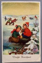 Kinderen schaatsen leuke kaart, Verzamelen, Ansichtkaarten | Themakaarten, Ophalen of Verzenden, Gelopen, Kinderen