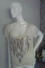 BEIGE SHIRT EXPRESSO MT XXL, Kleding | Dames, T-shirts, Beige, Maat 46/48 (XL) of groter, Zo goed als nieuw, Korte mouw