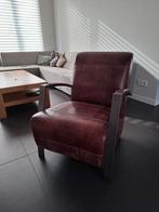 Leren fauteuil, Huis en Inrichting, Ophalen, Zo goed als nieuw, 75 tot 100 cm, 50 tot 75 cm