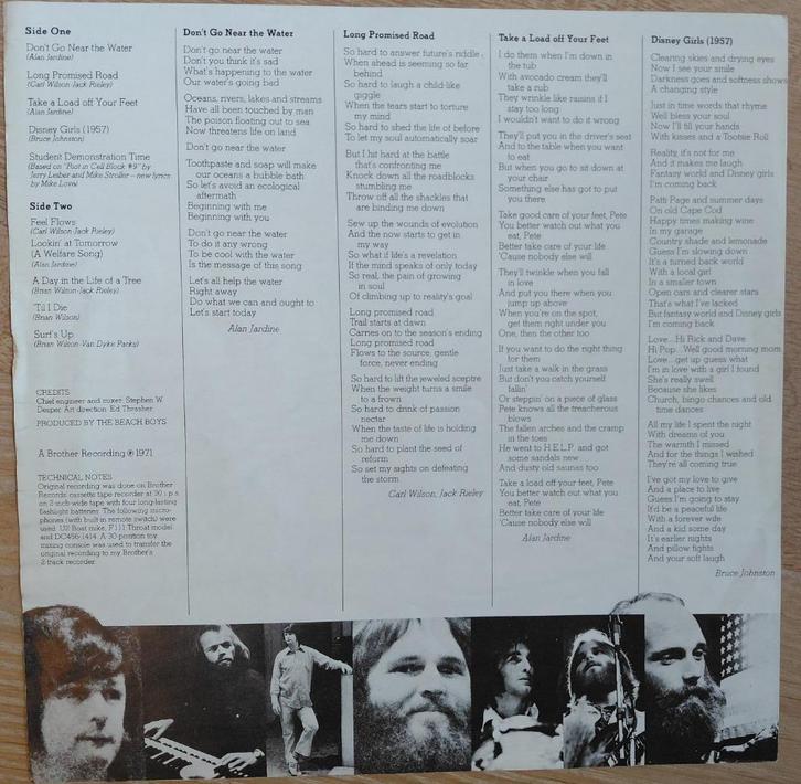 Losse insert (fold out) behorend bij Surf's Up Beach Boys 71, Cd's en Dvd's, Vinyl | Rock, Gebruikt, Poprock, Overige formaten