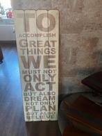 Steigerhouten wandplaat met tekst, Ophalen