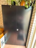 Metalen opberg- kantoor- archiefkast met slot, Ophalen, Zwart, 150 tot 200 cm, Zo goed als nieuw