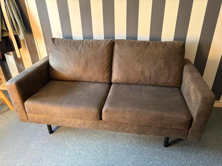 2-zits Bank Leen Bakker Collin – Grijs/Antraciet, Huis en Inrichting, Banken | Bankstellen, Zo goed als nieuw, Rechte bank, Tweepersoons