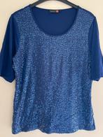 Sheila de vries xl 42/44 blauw glitter top, Blauw, Maat 42/44 (L), Ophalen of Verzenden, Zo goed als nieuw