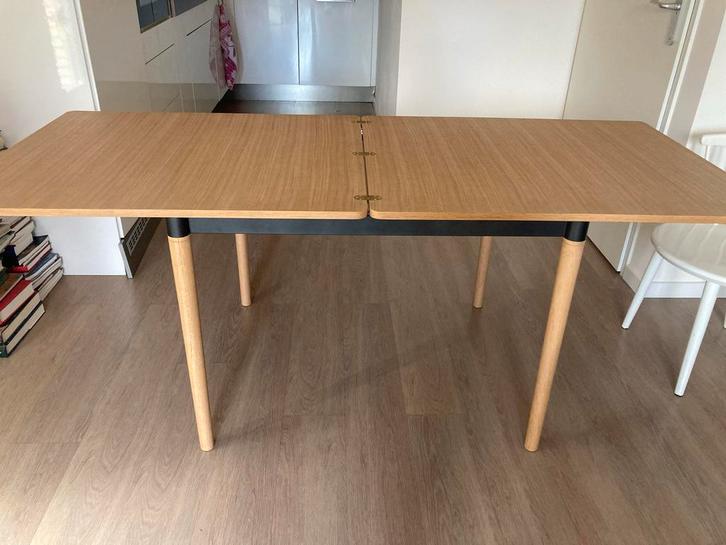 Bolia Double Up uitklapbare eettafel 80x193 of 80x96 eiken, Huis en Inrichting, Tafels | Eettafels, Zo goed als nieuw, 50 tot 100 cm