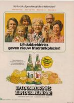 retro reclame 1973 Lift frisdrank met dubbelsmaakjes, Verzenden, Overige typen