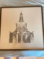Afbeelding koepel kerk ingelijst, Antiek en Kunst, Ophalen