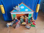 Houten Kerststal met 12 Figuren - CEBA, Ophalen of Verzenden, Gebruikt, Knutselen