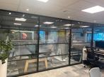 Kantoor glazen cassette wand incl. plafond - 9.54 x 6.00 m, Ophalen, Gebruikt, 160 cm of meer, Glasplaat