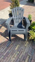 4 tuinstoelen antraciet €10,00 per stuk, Ophalen, Zo goed als nieuw, Kunststof