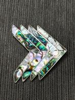 Zeldzame vintage alpaca broche uit Mexico, Ophalen of Verzenden, Zo goed als nieuw, Zilver, Overige materialen