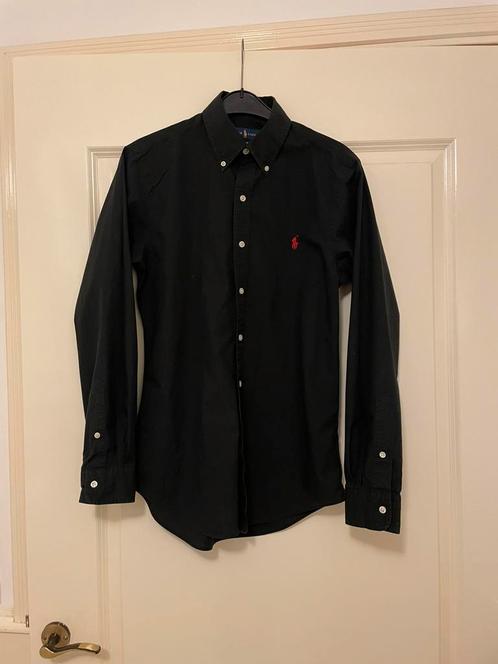 Zwart overhemd Ralph Lauren - slim fit - maat S, Kleding | Heren, Overhemden, Zo goed als nieuw, Halswijdte 38 (S) of kleiner