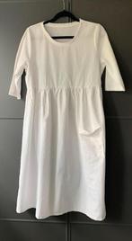 Witte linnenlook zomerjurk maat L 40 42, Verzenden, Wit, Maat 42/44 (L), Zo goed als nieuw