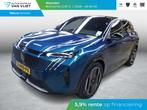 Peugeot e-3008 GT 73 kWh Panoramadak, 213 pk, Blauw, Adaptive Cruise Control, Origineel Nederlands