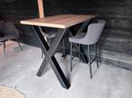 Statafel met x poten, Hoge tafel, Kroeg tafel, keukentafel, Ophalen of Verzenden, Gebruikt