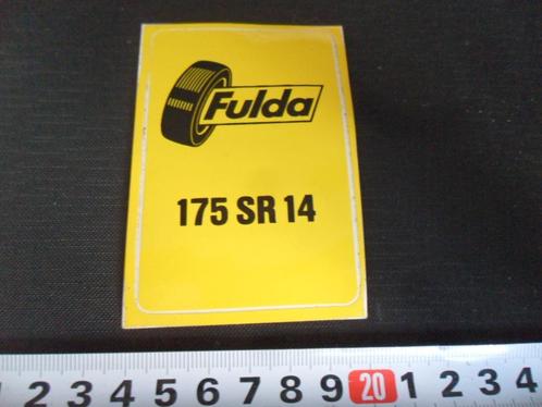 sticker auto banden FULDA 175 SR 14, Verzamelen, Stickers, Zo goed als nieuw, Bedrijf of Vereniging, Ophalen
