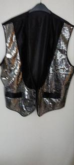 Zilveren pailletten gilet, Ophalen of Verzenden, Zo goed als nieuw, Maat 52/54 (L), Onbekend