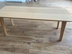 Ikea lisabo essen eiken bankje bijzettafel salontafel 114x40, Gebruikt, 75 cm of meer, Rechthoekig, Hout