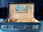 Vintage Toiletkoffer /vanity case met Spiegel en Slot, Antiek en Kunst, Ophalen of Verzenden