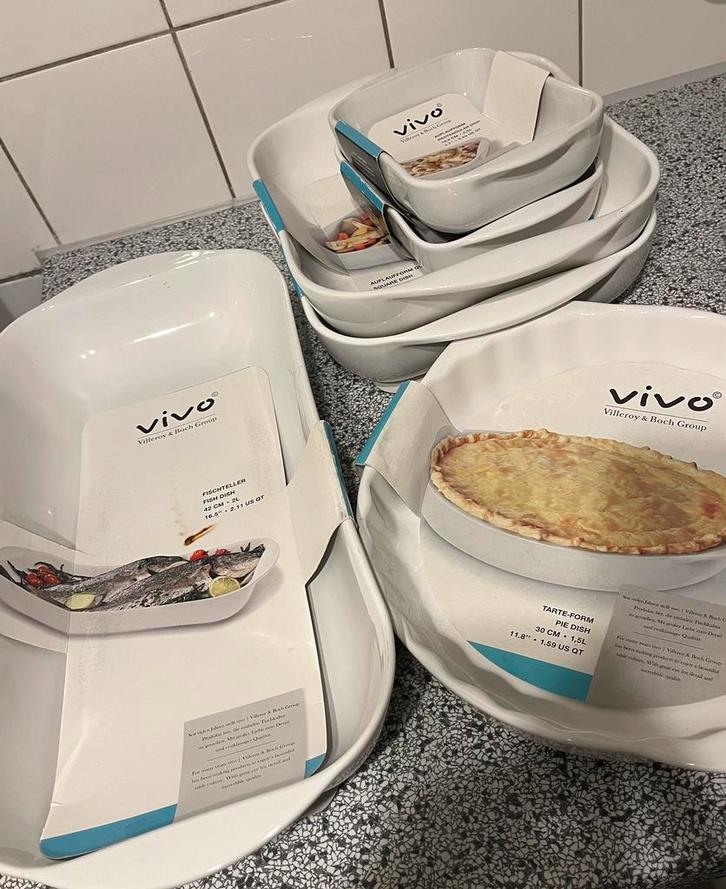Vivo Ovenschalen, Huis en Inrichting, Keuken | Servies, Nieuw, Kop(pen) en/of Schotel(s), Overige stijlen, Glas, Ophalen