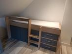 Bed hoogslaper met opbergruimte, Ophalen of Verzenden, Zo goed als nieuw, Halfhoogslaper