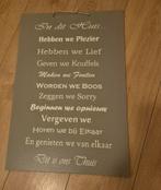 Mooi wandbord met ophang haakje, Ophalen, Zo goed als nieuw