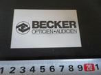 sticker BECKER opticien audicien, Ophalen, Zo goed als nieuw, Bedrijf of Vereniging
