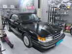Saab 900 Cabrio 2.0 Turbo 16, Auto's, Voorwielaandrijving, Gebruikt, Cabriolet, Zwart