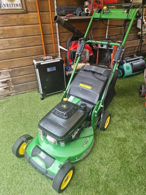 Professionele John deere jx90cb met aandrijving en mes koppe, Tuin en Terras, Grasmaaiers, Zo goed als nieuw, 50 cm of meer, Cirkelmaaier
