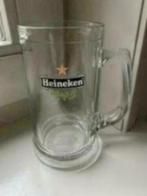 Glazen Bierpul Heineken . ( hoogte 16 cm), Ophalen of Verzenden, Zo goed als nieuw, Glas of Glazen, Heineken