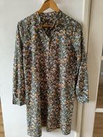 Pieces bloemen blouse jurk groen paars maat L, overhemd look, Maat 42/44 (L), Ophalen of Verzenden, Zo goed als nieuw, Knielengte