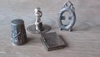 Zilver lot / fotolijstje / boekje / miniatuur en vingerhoed, Antiek en Kunst, Ophalen of Verzenden, Zilver