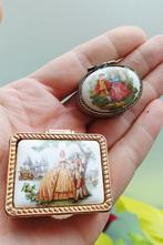 2 Franse, vintage pillendoosjes, Antiek en Kunst, Ophalen of Verzenden