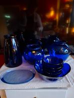 Verzameling  blauw glas, Ophalen, Gebruikt, Blauw, Glas