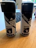 2 Nieuwe bussen Rubbercomp spray mat zwart 400 ml, Verzenden