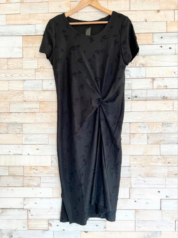 Elsewhere halflange jurk zwart, maat M - NP 99,95, Kleding | Dames, Jurken, Nieuw, Maat 38/40 (M), Beige, Onder de knie, Ophalen of Verzenden