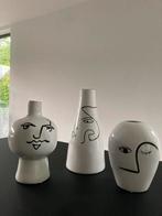 Set van 3 decoratieve vazen, merk Palladier, Overige kleuren, Verzenden, Aardewerk of Porselein, Zo goed als nieuw