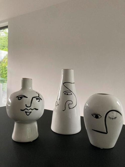 Set van 3 decoratieve vazen, merk Palladier, Huis en Inrichting, Woonaccessoires | Vazen, Zo goed als nieuw, Overige kleuren, Minder dan 50 cm