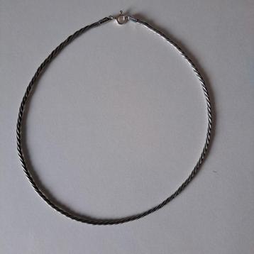 Zilveren collier,  spang ketting 42 cm