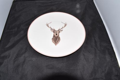 Ontbijtborden Hert Clayre & Eef servies, Huis en Inrichting, Keuken | Servies, Nieuw, Bord(en), Overige stijlen, Overige materialen