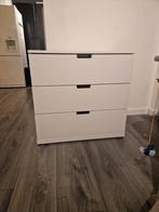Ikea Nordli ladekast wit met 3 lades., Ophalen, 5 laden of meer, 50 tot 100 cm, Zo goed als nieuw