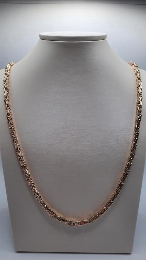 Gouden Koningsketting 14kt, Sieraden, Tassen en Uiterlijk, Kettingen, Nieuw, Goud, Goud, Ophalen of Verzenden