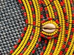 Oude MASSAI KETTING geel/rood Afrika Kenia Tanzania, Ophalen of Verzenden