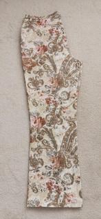 Michèle dames broek rozen met beige bruin gebroken wit mt 46, Kleding | Dames, Broeken en Pantalons, Ophalen, Overige kleuren
